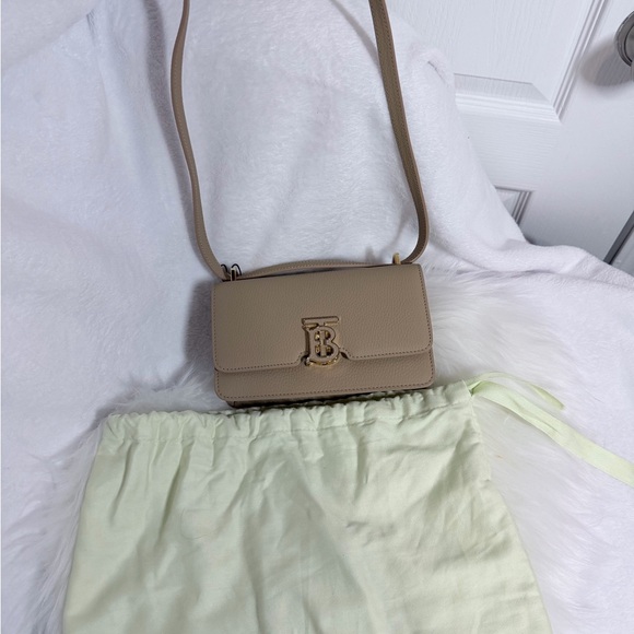 Burberry Tan Leather Crossbody Bag - Picture 3 of 7